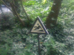 DO NOT WALK ON THIS SLOPE OR YOU WILL SLIP.  AND DIE.