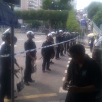 Some of the police line.