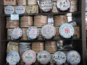 Tea cakes on display